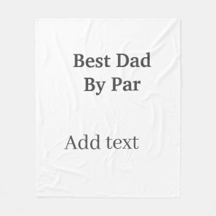 Couverture Polaire Meilleur papa par gris noir fête des pères nom sim