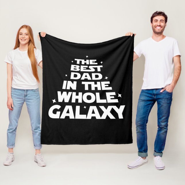 Couverture Polaire Meilleur père dans toute la Galaxie - Fête des pèr (En situation)