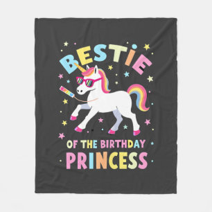 Couverture Polaire Meilleure amie de la princesse d'anniversaire fill