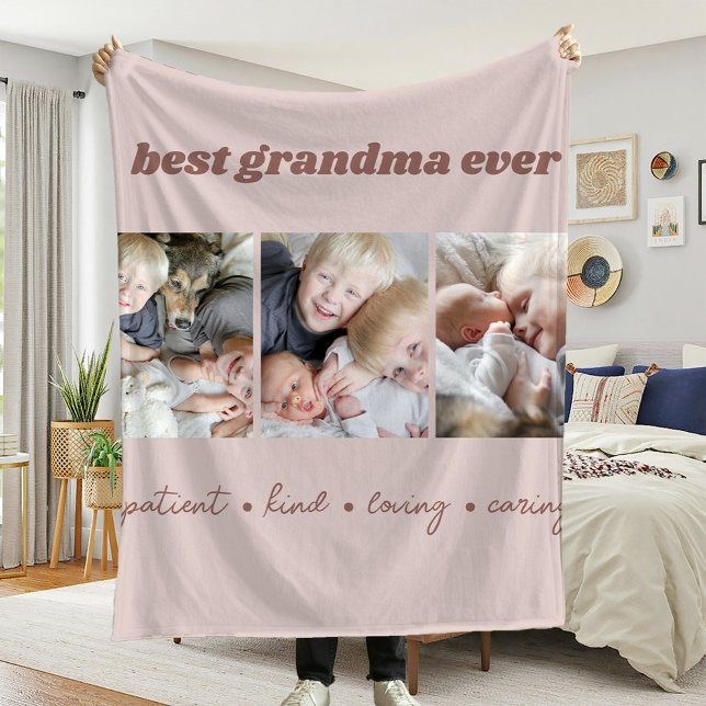 Couverture Polaire Meilleure Grand-mère toujours personnalisée (Créateur téléchargé)