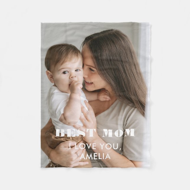 Couverture Polaire Meilleure Maman Foliage Moderne 1 Photos Personnal (Devant)