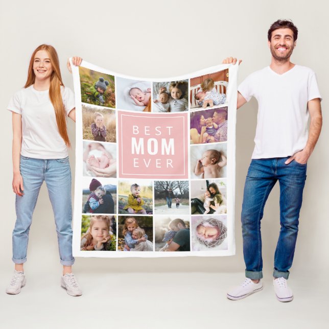 Couverture Polaire Meilleure Maman Personnalisée (En situation)