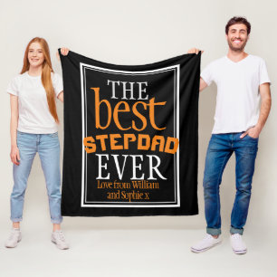 Couverture Polaire Meilleure typographie jamais Stepdad Blanche polai