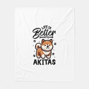 Couverture Polaire Meilleure vie avec Akita