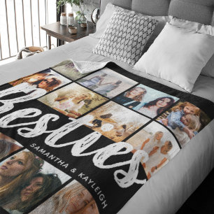Couverture Polaire MEILLEURES AMIES, Collage de photos & Noms   Meill