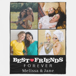 Couverture Polaire meilleurs amis pour toujours mignon 4 photos colla