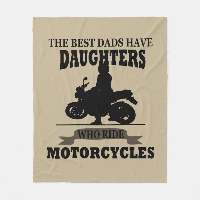 Couverture Polaire Meilleurs pères fille moto (Devant)
