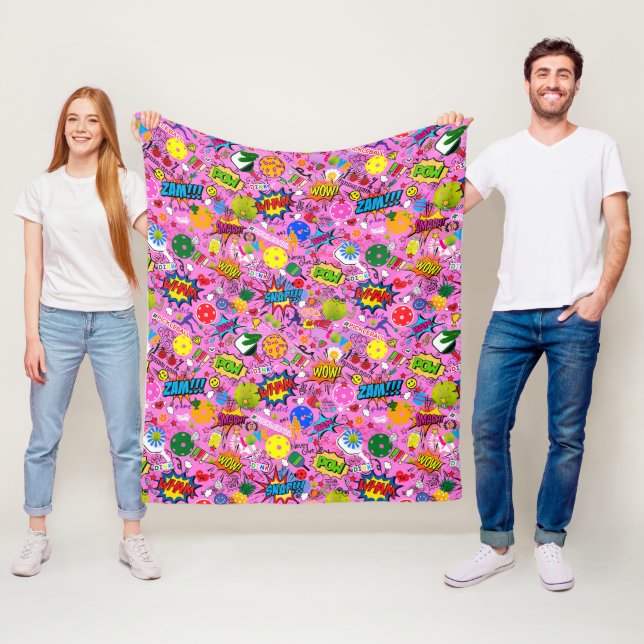Couverture Polaire 😍 mélangé rose (En situation)