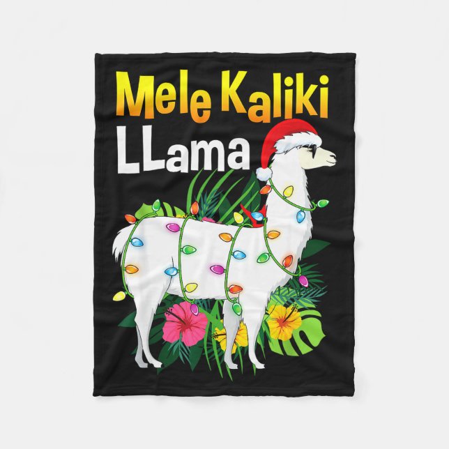 Couverture Polaire Mele Kalikimaka Christmas Shirt Hawaiian Llama X-m (Devant)