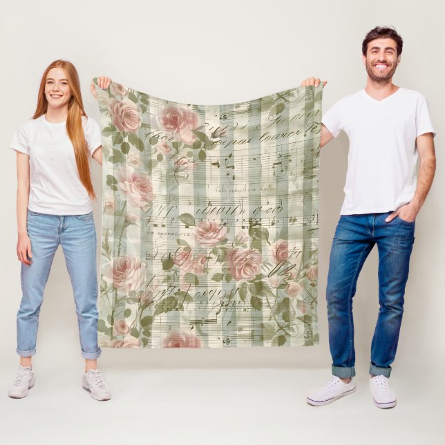 Couverture Polaire Mélodie vintage (En situation)