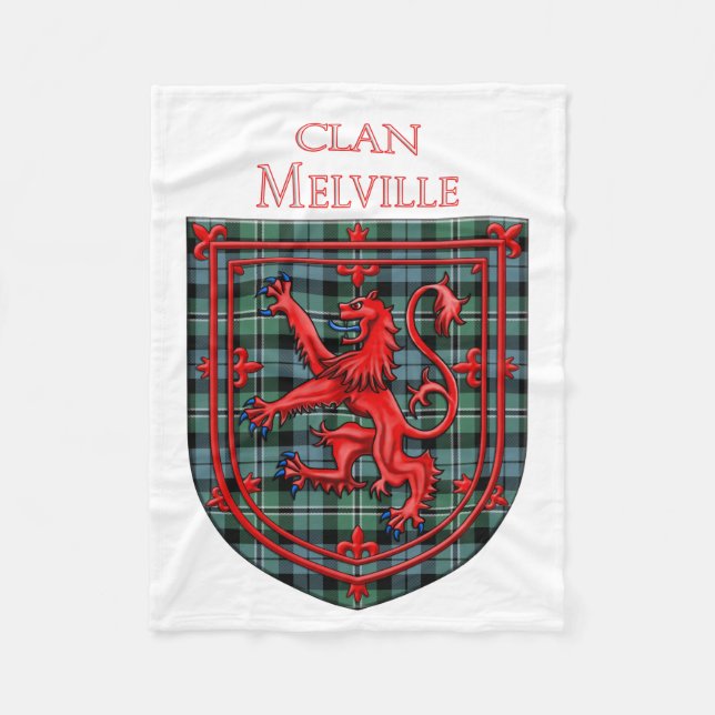 Couverture Polaire Melville Tartan Scottish Plaid Lion Rampant (Devant)