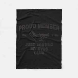 Couverture Polaire Membre fier du club Je me repose les yeux Papa Fêt