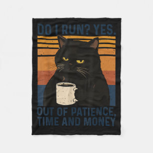 Couverture Polaire Mème de chat drôle Humour Chat noir Citation sarca
