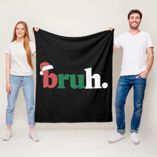 Couverture Polaire Mème drôle de Bruh salutation de frère Noël