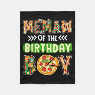 Couverture Polaire Mémé du garçon anniversaire garçon amateur de pizz