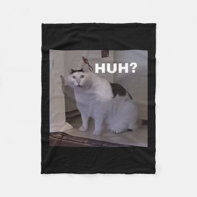 Couverture Polaire Meme Huh Chat (Devant)