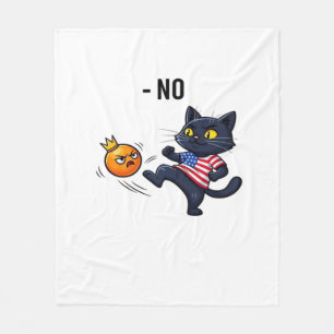 Couverture Polaire Mème politique drôle sans design de chat