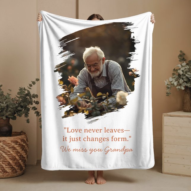 Couverture Polaire Memorial Blanket Loss of Loved One Photo Text  (Créateur téléchargé)
