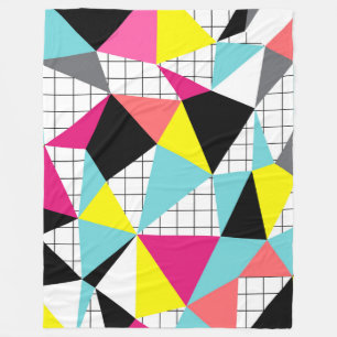Couverture Polaire Memphis, formes géométriques