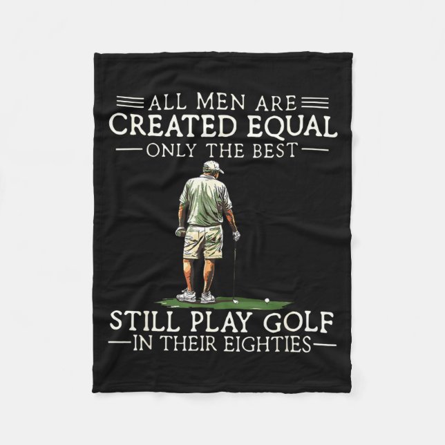 Couverture Polaire Men Play Golf Eighties 80 Funny Golfer Golfing  (Devant)