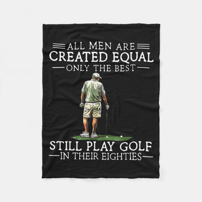 Couverture Polaire Men Play Golf Eighties Funny Golfer Golfing  (Devant)