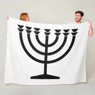 Couverture Polaire Menorah juive (symbole du judaïsme)