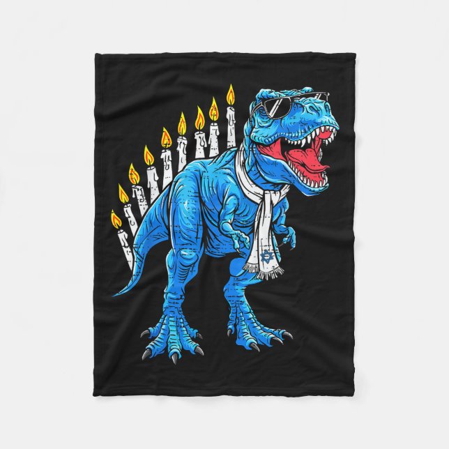 Couverture Polaire Menorasaurus Hanukkah T Rex Dinosaur Dino Chanukah (Devant)