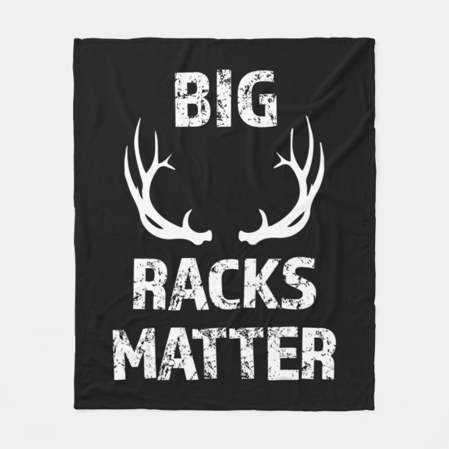 Couverture Polaire Mens Big Racks Matter Fun Deer Buck Hunting M (Devant)