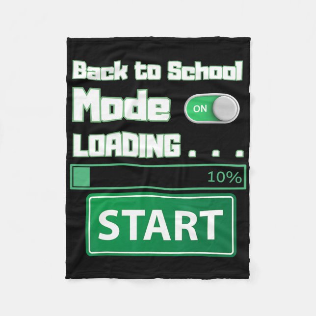 Couverture Polaire Mens Ck To School Mode Loading – Gamer Style Humor (Devant)