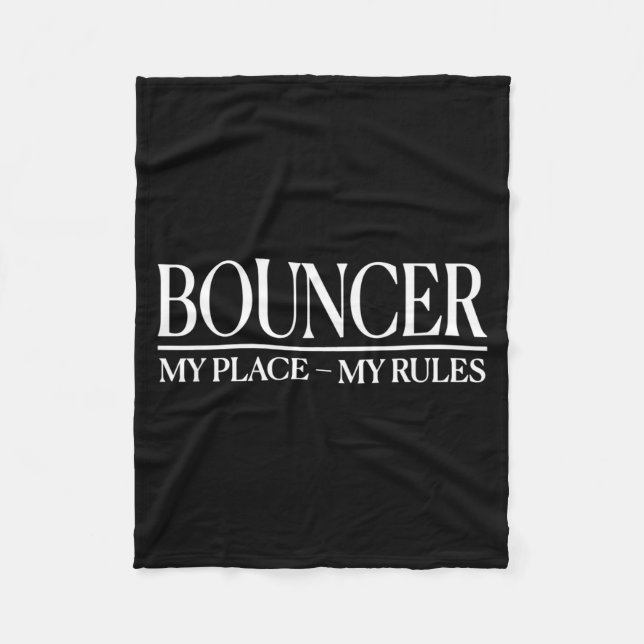 Couverture Polaire Mens Funny Cky Bouncer Design I Strict Security Gu (Devant)