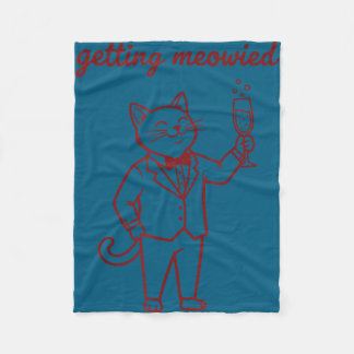Couverture Polaire Mens getting meowied funny cat wedding bride groom