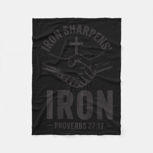 Couverture Polaire Men's Iron Sharpens Iron Proverbs 27 7 Christian G (Devant)