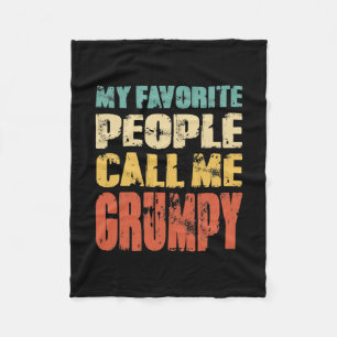 Couverture Polaire Mens Mes Gens Favoris M'Appelent Grumpy Funny Papa