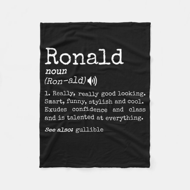 Couverture Polaire Mens Prank Prénom Dictionnaire Signification Drôle (Devant)