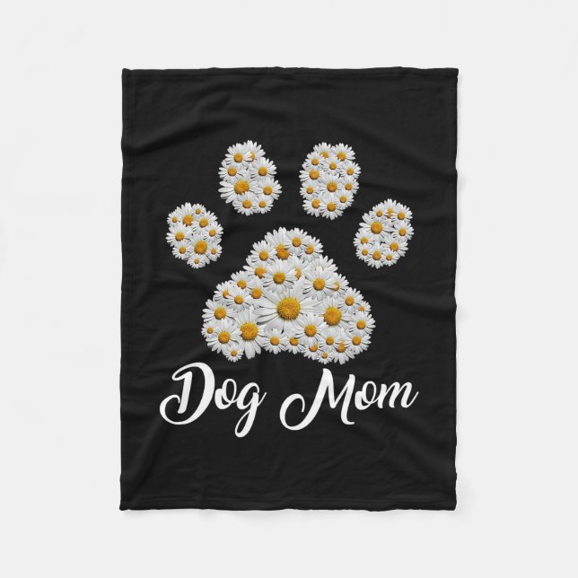 Couverture Polaire Mère Art Meilleur Chien Maman Jour d'anniversaire (Devant)