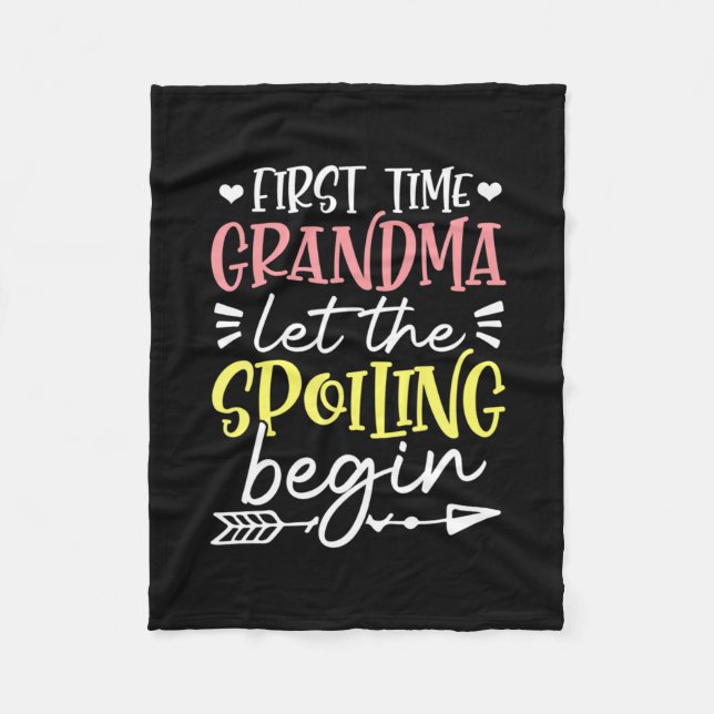 Couverture Polaire Mère Art première fois Grand-mère Anniversaire (Devant)