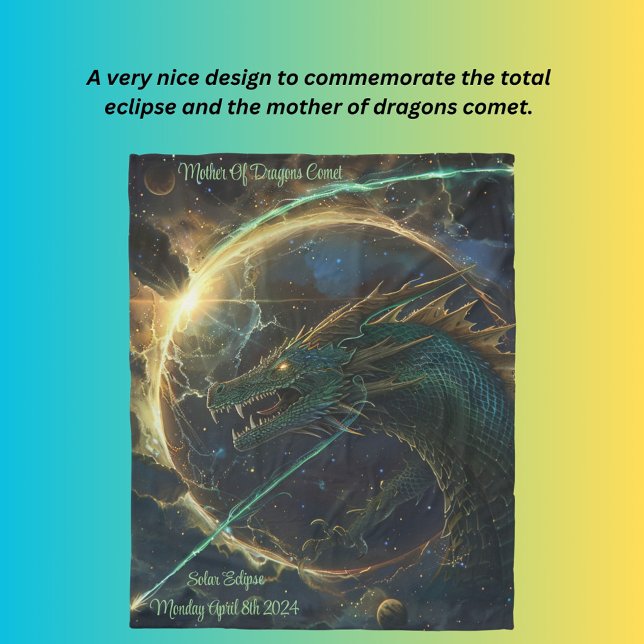 Couverture Polaire Mère Des Dragons Comet & Eclipse (Créateur téléchargé)