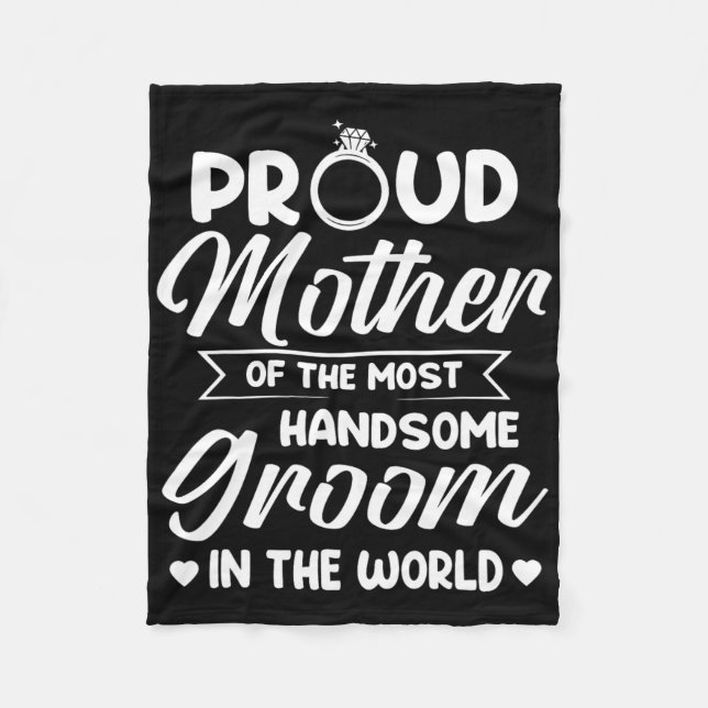 Couverture Polaire Mère fière du plus beau marié Fête des mères D (Devant)