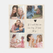 Mère's Day Memorial Maman Photo Blanket personnali