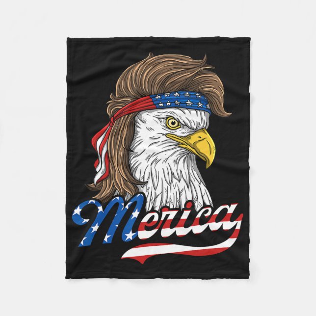 Couverture Polaire Merica - Aigle De Liberté Patriotique Usa - 4e De  (Devant)
