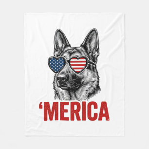 Couverture Polaire Merica Berger Allemand Drapeau Lunettes de soleil 