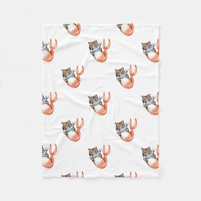 Couverture Polaire Mermaid Chat Purmaid (Devant)