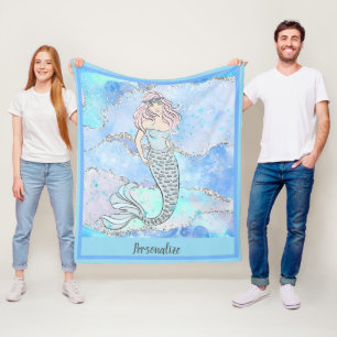 Couverture Polaire Mermaid Imaginaire Belle Parties scintillant Océan