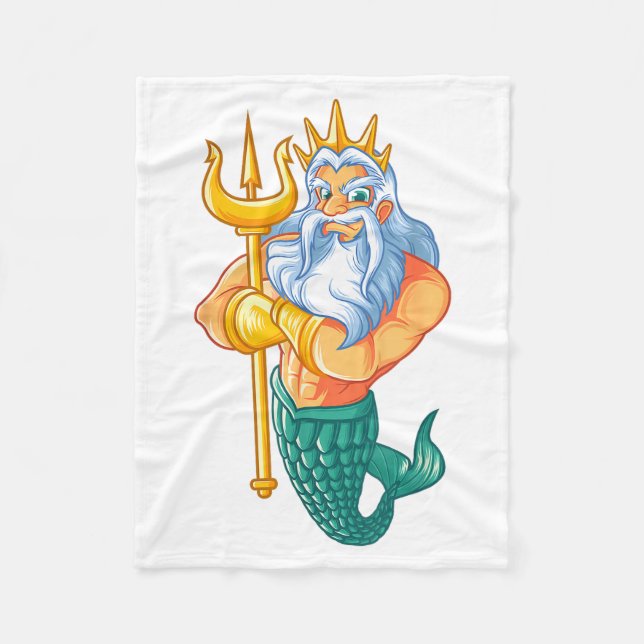 Couverture Polaire Mermaid Security Shirt _ Funny Merman Swimming Gif (Devant)