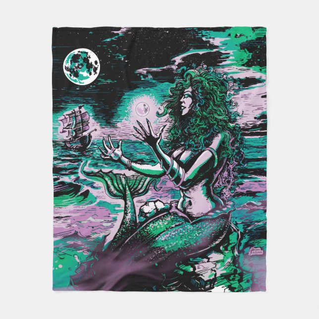 Couverture Polaire Mermaid Siren Atlantis Pearl (Devant)