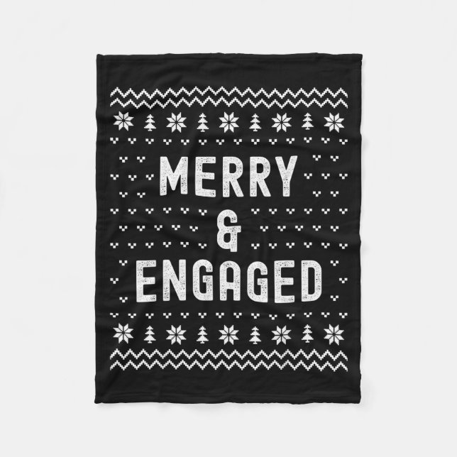 Couverture Polaire Merry &amp; Engaged Christmas Matching Pajama Coup (Devant)