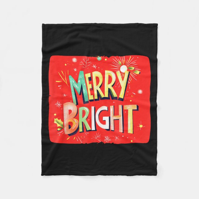 Couverture Polaire Merry Bright Magic For Holiday Cheer  (Devant)