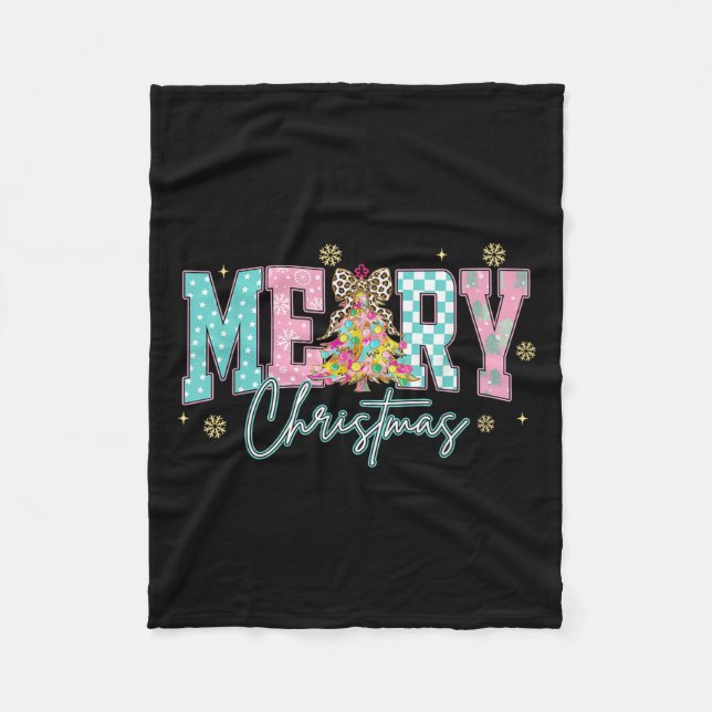 Couverture Polaire Merry Christmas Coquette, Retro Nk Christmas Men W (Devant)
