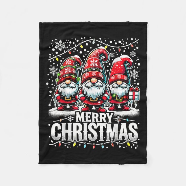 Couverture Polaire Merry Christmas Gnome Funny Family Christmas  (Devant)