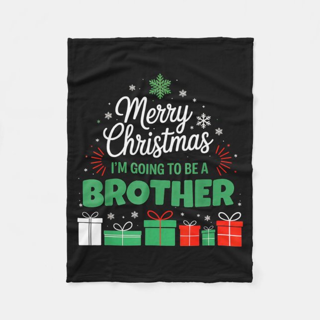Couverture Polaire Merry Christmas I'm Going To Be An Brother Pregnan (Devant)